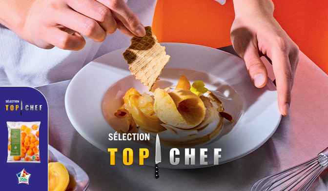 Abricot meringu&eacute; et sorbet express par L&eacute;a